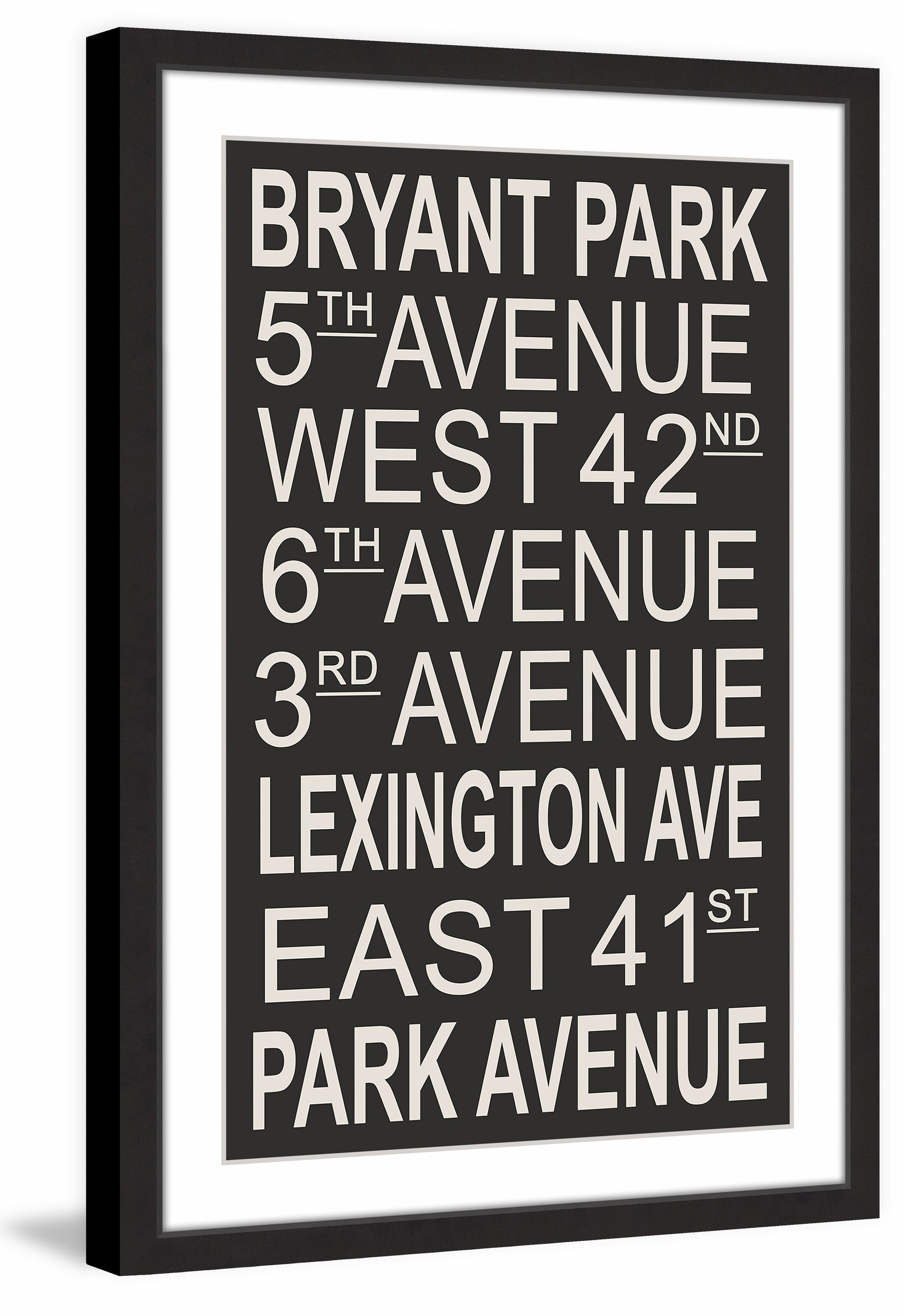 "Bryant Park" Framed Painting Print