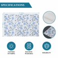 thumbnail image 6 of Blue Spring Floral Placemats Set of 6, Flowers Leaves Pastoral Botanical Placemats for Dining Table, Place Mats for Kitchen Tabletop, Waterproof Wipeable Dining Table Mats Set, 6 of 9