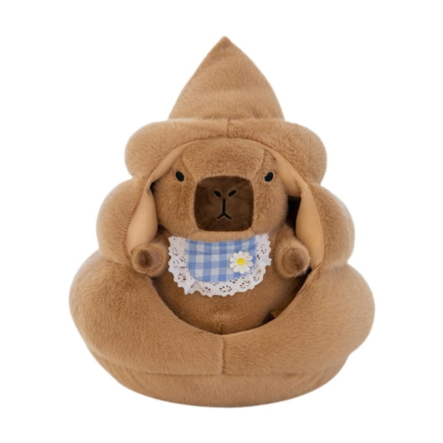 Peluche de capibara, muñeco de peluche de capibara, adorno para el hogar, regalo de cumpleaños, coleccionable, divertido y cómodo para apartamentos,