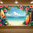 thumbnail image 6 of Tropical Design Beach Banner Hawaiian Surfboard Luau Decoration for Summer Party Outdoor Event, 6 of 7
