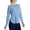 Blue, variant on Women's Sun Shirts UPF 50+ Long Sleeve Hiking Tops Lightweight Quick Dry UV Protection Clothing Cationic Gray 2XL