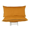 thumbnail image 1 of Vargottam Indoor/Outdoor Polyester Fabric Lumbar Pillow With Insert, All-Weather Waterproof Decorative Throw Pillow for Patio Furniture-Set of 2 - Mustard Yellow, 1 of 7
