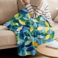 thumbnail image 4 of Throw Blanket for Couch Abstract Leaves Soft Fleece Flannel Blankets Cozy Lightweight Blanket for Home Sofa Living Room Watercolor Bed Throws 30" x 40", 4 of 9