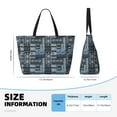 thumbnail image 3 of Kdxio Snowflake Vintage Pattern for Beach Bag for Women Large Beach Tote Bag Waterproof Sandproof Swim Bag with Zipper Pockets Beach Vacation Travel, 3 of 6