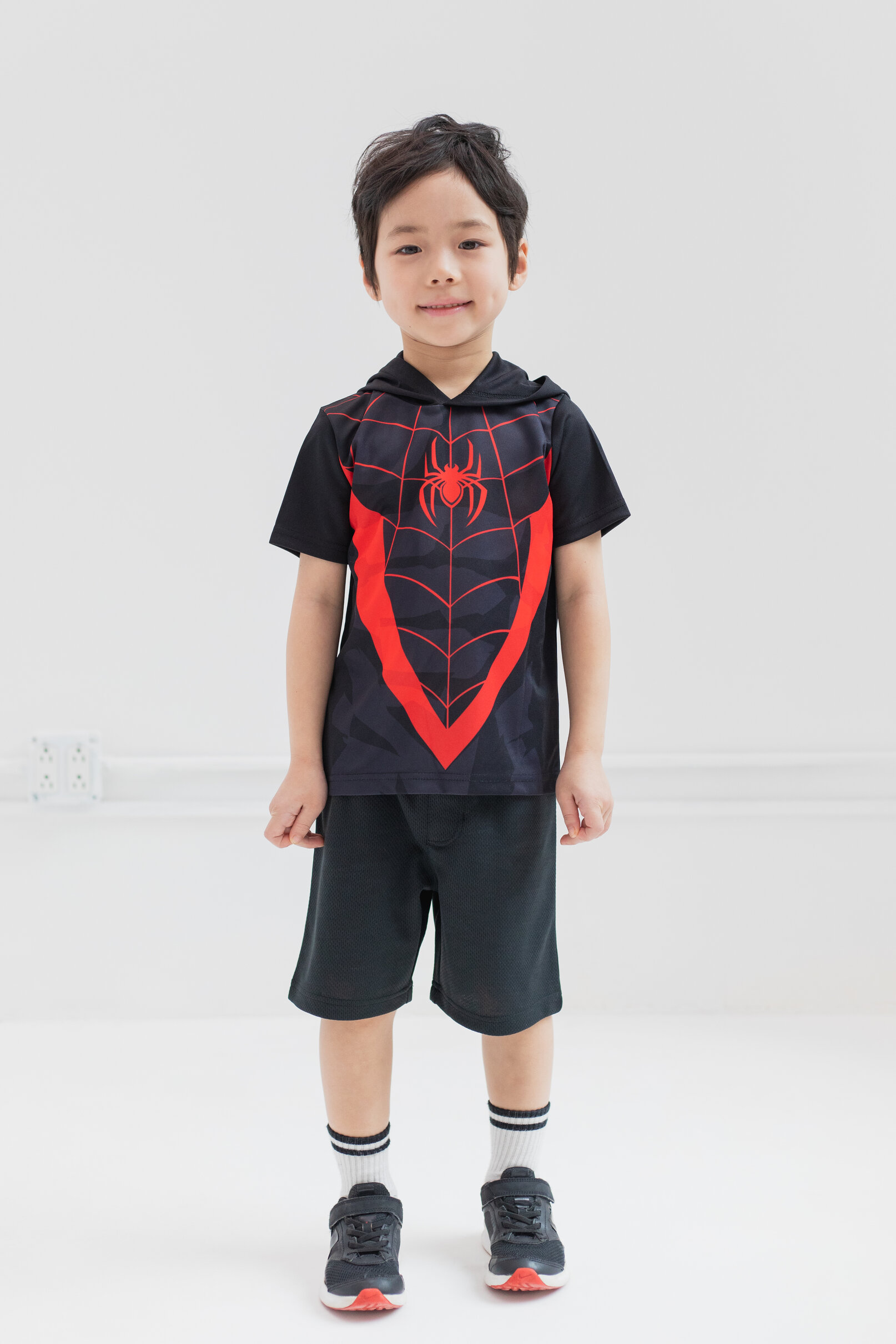 Marvel Spider-Man Miles Morales Big Boys Athletic T-Shirt Mesh