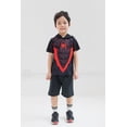 thumbnail image 6 of Marvel Spider-Man Big Boys' Cosplay 2-Piece Hooded Tee and Shorts Set Black Red Spider Man, 6 of 6