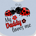 thumbnail image 4 of Inktastic My Daddy Loves Me with Cute Ladybugs Boys or Girls Baby Bib, 4 of 4