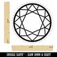 thumbnail image 2 of Round Gem Diamond Cut Jewelry Self-Inking Rubber Stamp Ink Stamper - Fuchsia Ink - Medium 1 Inch, 2 of 7