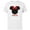White, variant on Minnie Mouse Red Bow Icon Niece Family- Short Sleeve Cotton T-Shirt for Adults - Customized-Natural