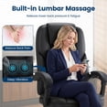 thumbnail image 7 of Vyrox Ergonomic Executive Office Chair with Massage Lumbar Support & Footrest, Reclining High-Back PU Leather Desk Chair,Black, 7 of 7