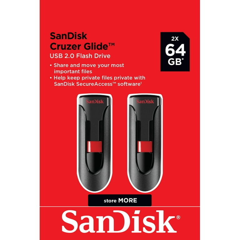 福袋安いいね半額ストア SanDisk Cruzer Pack 2 Drive Flash 2.0 USB 64GB Glide USBメモリ・フラッシュドライブ