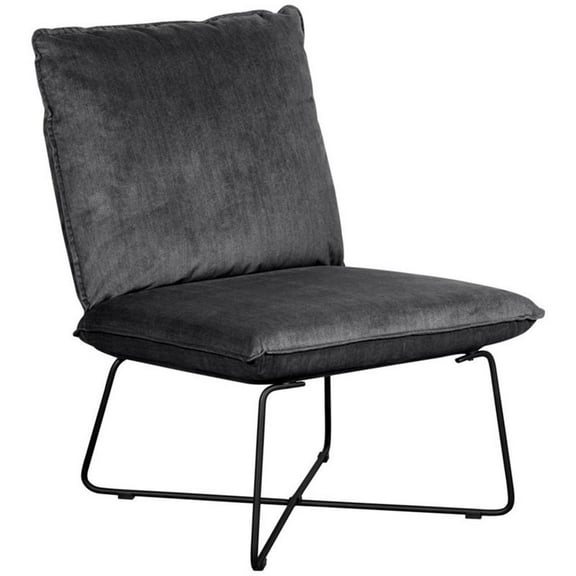 Tommy Hilfiger Ellington Armless Lounge Chair in Dark Charcoal