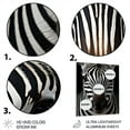 thumbnail image 3 of Designart "Portrait of a Black and White Zebra III" Animals Metal Wall Art Prints, 3 of 5