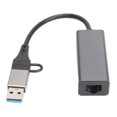 thumbnail image 1 of Adaptador Tipo C A RJ45, 10 100 1000Mbps Auto MDIX Adaptador USB A Ethernet Plug And Play Rápido Y Estable Para La Familia, 1 of 7