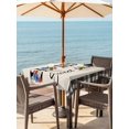 thumbnail image 3 of Outdoor Tablecloth with Umbrella Hole for Patio/Picnic/Party/Camping, 250th Anniversary Waterproof Table Cloth Square Cover Washable, Beige Home Sweet Black Plaid (54"x 54"), 3 of 9