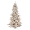 thumbnail image 1 of Vickerman 6.5' Silver Tinsel Fir Artificial Christmas Tree with 600 Warm White LED Lights, 1 of 3
