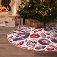 thumbnail image 4 of Salouo record rock Skull lips Christmas Tree Skirt 30" Farmhouse Christmas Decorations Snowman Xmas Tree Skirt Tree Mat for Holiday Party Decor, 4 of 8