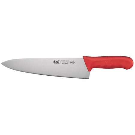 

Winco KWP-100R Stl Stamped Cutlery Chef s Knife 10 Stainless Steel Blade Red Plastic Handle