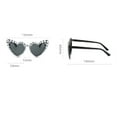 thumbnail image 2 of Womens Heart Shaped Sunglasses UV400 Protection Trendy Oval Eyewear Fashion Sun Glasses For Travel And Heart, 2 of 3