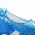 thumbnail image 3 of WBQ 3/4 Sleeve Shirts for Women Summer Round Neck Tie Dye Loose Pullover Comfy Soft Blouses Casual Print Tops, 3 of 6
