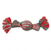 Holiday Time Dog Tube Rope Chew Toy, Red and Green