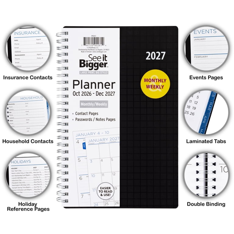 See It Bigger 15-Month Planner, 5.5x8.75 Inches photo 3