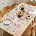 thumbnail image 5 of Happy Easter Placemats Set of 4 Spring Colorful Eggs Butterfly Plaid Checkered Place Mats Indoor Wipeable Table Mats Washable Dining Table Placemats for Kitchen Holiday Party Home Decor 13x19 Inch, 5 of 9