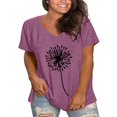 thumbnail image 2 of ZJXFGS Womens Oversized Tshirt Sunflower Graphic Shirts Womens Tops Loose Fit Tops Oversized Tshirts for Women Purple 5XL, 2 of 4
