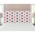 thumbnail image 1 of Casino Headboard, Poker Cards Advertising Holidays Getaways Tourist Destinations Pleasure Art Print, Upholstered Decorative Metal Bed Headboard with Memory Foam, Full Size, Red Black, by Ambesonne, 1 of 4