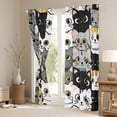 thumbnail image 3 of Manfei Cartoon Cat Lover Curtains Pack of 2 (42x84 Each), Black Grey Kitten Animal Curtains Blackout, Teen Boy Girl Kid Bedroom Curtains, Curtains and Drapes Bedroom Decor, 3 of 6