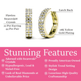 thumbnail image 3 of Cate & Chloe Alice 18k Yellow Gold Plated 17mm Hoop Earrings with Swarovski Crystals Gift for Women, 3 of 8
