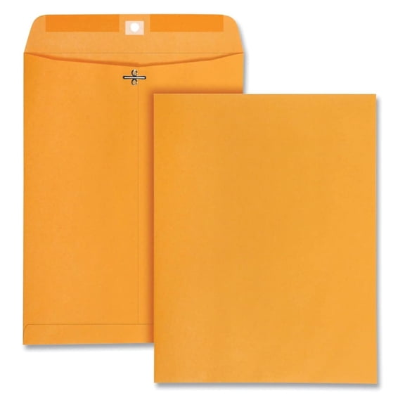 UNV35266 10 x 13 Clasp Envelope, Square Flap, Clasp/Gummed Closure - Brown (250/Carton)