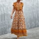 thumbnail image 2 of Vestido de verano floral para mujer, vestido floral para mujer, vestido floral con escote en V para mujer, vestido floral con rendimiento inigualable, 2 of 6