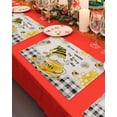 thumbnail image 4 of Placemats Set of 4 Honey Bee Place Mats for Dining Table Heat-Resistant Non-Slip Washable Gnome Black Buffalo Plaid Rustic Table Mat for Dining Room, Kitchen, Home Decoration, 4 of 6