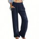 thumbnail image 1 of TaTaai Women's Solid Color High Waisted Loose Wide Leg Pants With Elastic Waistband And Pocket Casual Pants Gift, 1 of 8