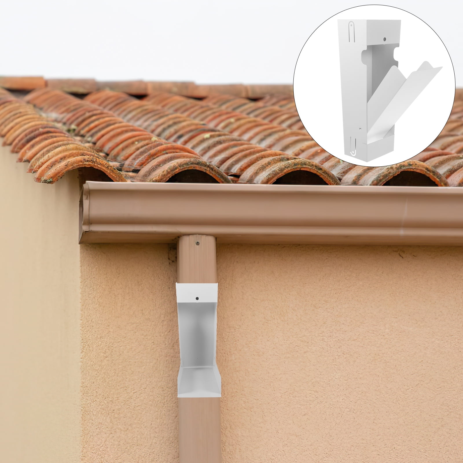 Rainwater Diverter Lawn Water Reuse Metal Rain Barrel Diverter Rain Diverter for Recycle