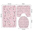 thumbnail image 3 of Pink Christmas Tree Pattern Bathroom Rugs Sets 3 Piece,Toilet Cover Set,Absorbent Non Slip Bathroom Mats Sets with U-Shaped Contour Rug Toilet Rug Set, 3 of 5