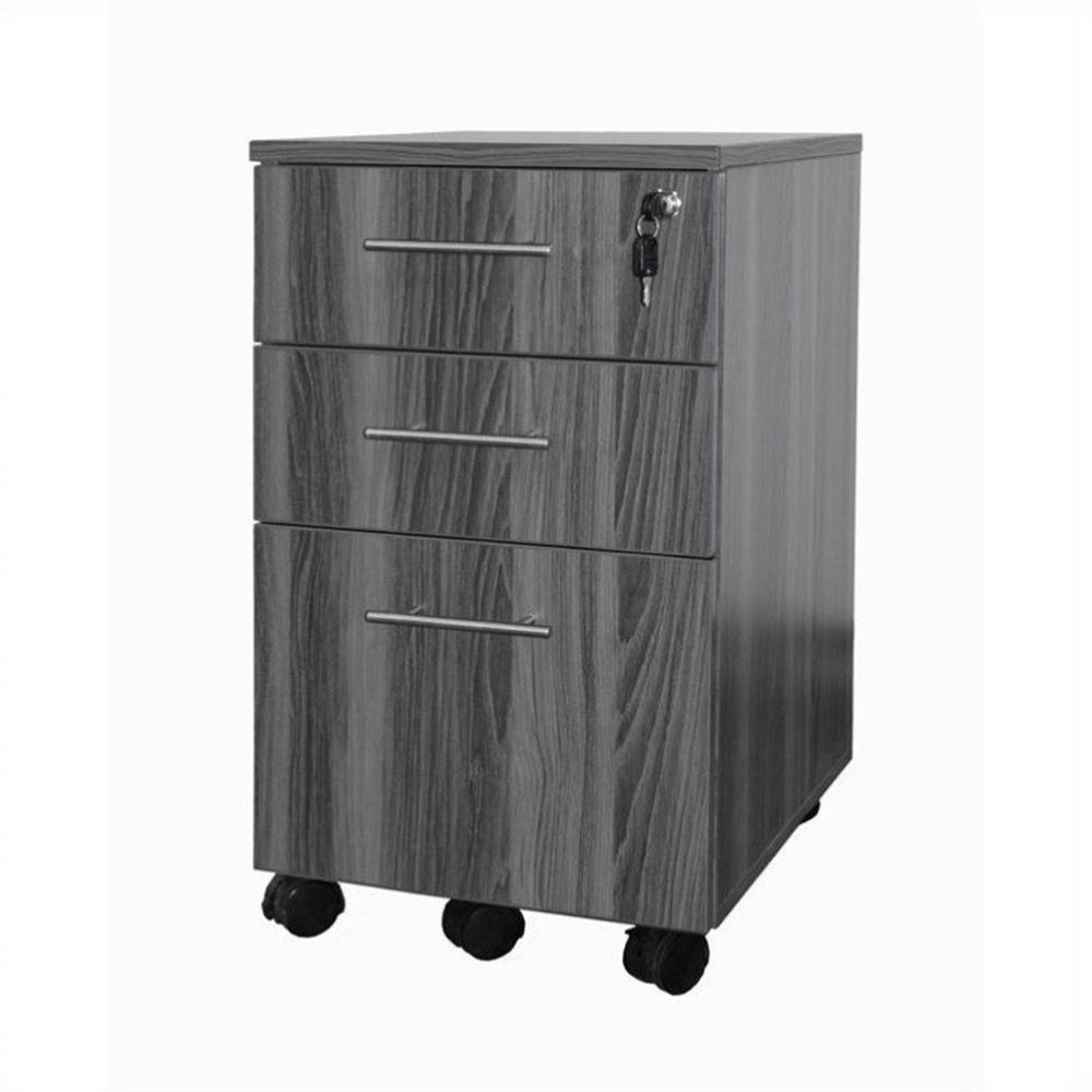 Mayline Office Pedestal Filing Cabinets in Gray Steel (Set of 2)