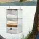 thumbnail image 1 of Cubos de embalaje colgantes y armario portátil | Organizador de ropa de viaje de 3 compartimentos para equipaje y maletas | Material perforado transpirable | Gris o caqui, 1 of 6