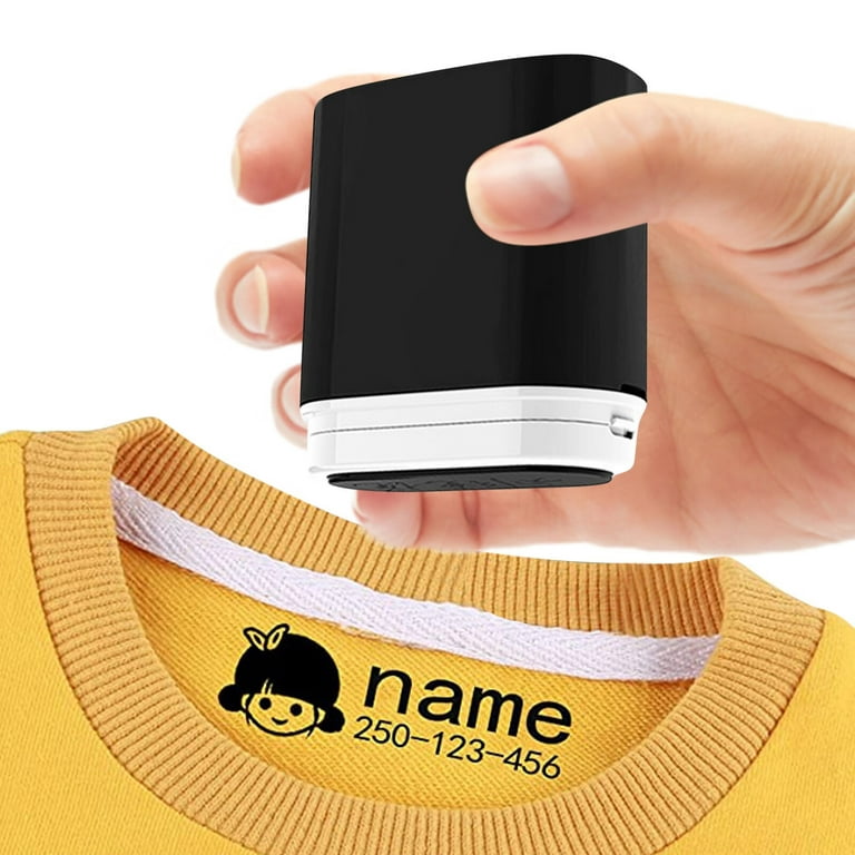 lbs Name Stamp for Clothing Name Stamp Personalized Stamp for Kids Cloths Fabric Stamper for Clothes, Size: 5.7