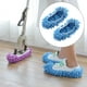 thumbnail image 4 of 2x Zapatillas limpiadoras de polvo, cubrezapatos de microfibra desmontables, calcetines para fregona perezosa สีน้ำเงิน, 4 of 8