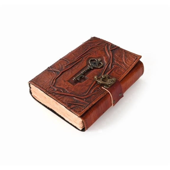 RusticVintage Genuine Leather Daily Travel Vintage Diary, Handmade Halloween Diary Bound Rustic Writing Notebook - Antique Paper 7 x 5 inch