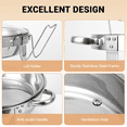 thumbnail image 5 of Plats Anti-Frottement 5 Qt pour Buffet, Réchauffe-Aliments Ronds en Acier Inoxydable avec Couvercles en Verre, pour Fêtes, Traiteur, Mariages et Banquets, 5 of 5
