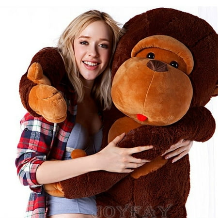 Joyfay 43 inch Giant Stuffed Gorilla Animal Plushie Plush Toy for Adults Children Christmas Wedding Anniversary Birthday Valentine's Day Gift