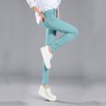 thumbnail image 5 of Jxximdong Leggings for Women Women High Rise Fashion Jean Classic Solid Color Ankle Jeans Casual Regular Tight Fitting Jeans Blue M Yoga Pants, 5 of 8