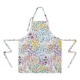 thumbnail image 2 of Pioneer Flower Floral Print Pattern Apron-Garden Aprons for Women with Pockets-Cotton Linen Waterproof Kitchen Cooking Gardening Aprons Adjustable for Kitchen,Cooking,BBQ and Salon 33x27 Inch, 2 of 7