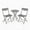 Gray, variant on Arc-Back Metal 3-Piece Patio Bistro Set, 2 Chairs and Round Table for Outdoor Garden, Green