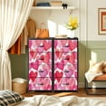 thumbnail image 6 of 4 Drawer Vertical Storage Dresser Watercolor Hearts with Wood Top Fabric Pull Drawers, 6 of 8