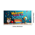 thumbnail image 1 of Welcome Back to School Banner Pencil Apple Basketball Decorations Classroom Poster Party Supplies Learning Event Educational Backdrop, 1 of 4