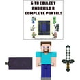 thumbnail image 5 of Minecraft Steve Action Figure, 3.25-in, with 1 Build-a-Portal Piece & 1 Accessory, 5 of 7